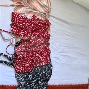 3/18$ shirts with tie ups at the front